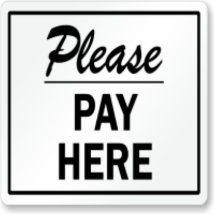 Please Pay Here Sign Roblox decal