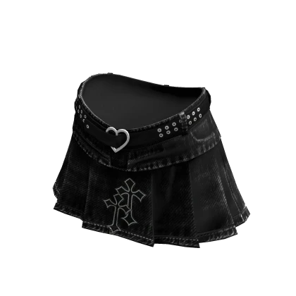 Black Y2K Gothic Crosses Urban Mini Skirt Roblox Item Rolimon s