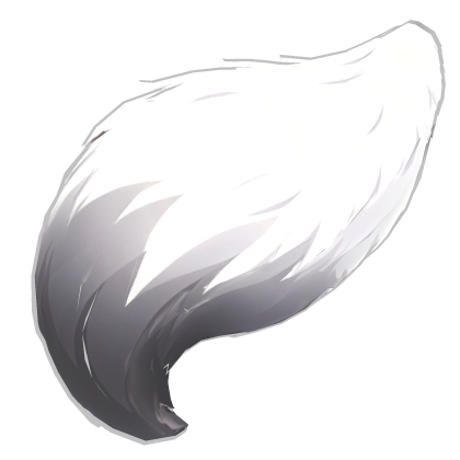black anime fox tail grey edge