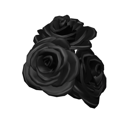 Rose Hair Accessory Left in Black Roblox item