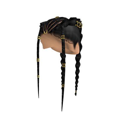 Double Braids W Gold Rings Roblox item