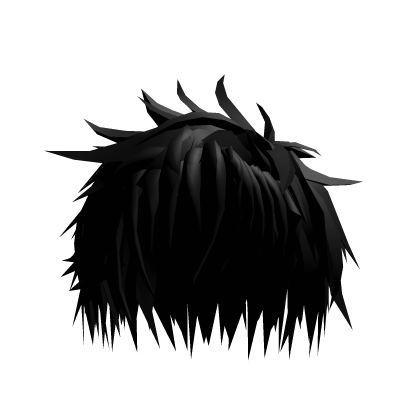 Black Messy Scene Emo Spiky hair Roblox item