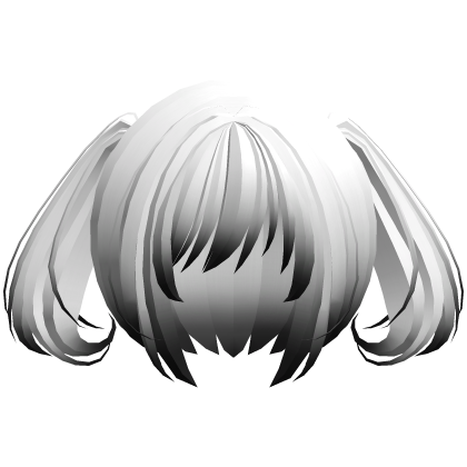 moe swirl kawaii soft ponytails white black