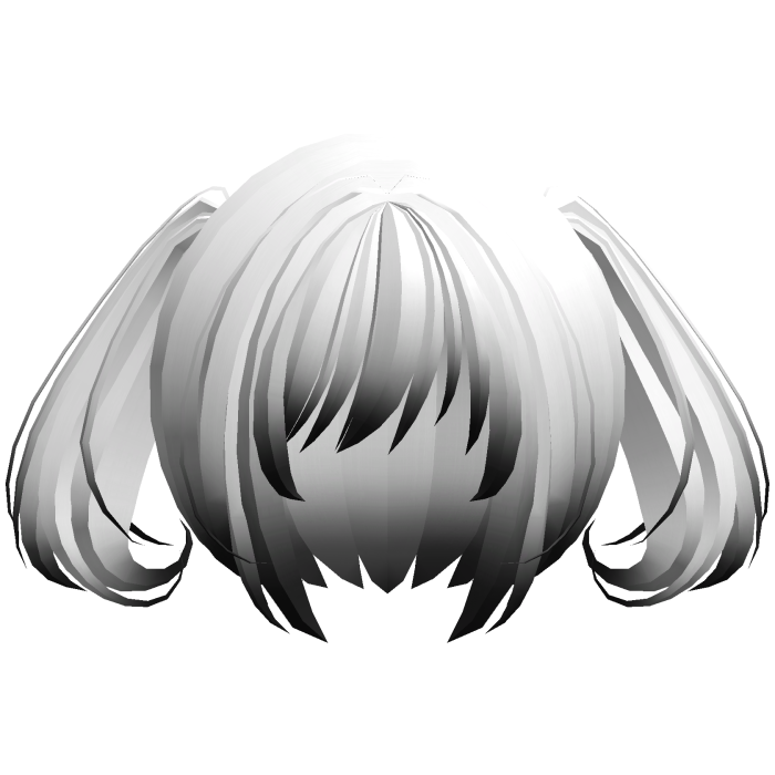 moe swirl kawaii soft ponytails white black