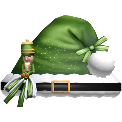 Cute Christmas Santa Nutcracker Hat in Green