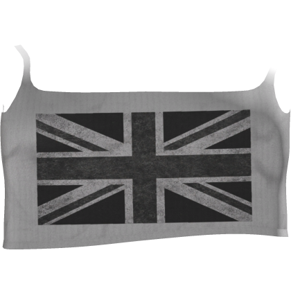 𑣲  edgy uk flag cropped tank