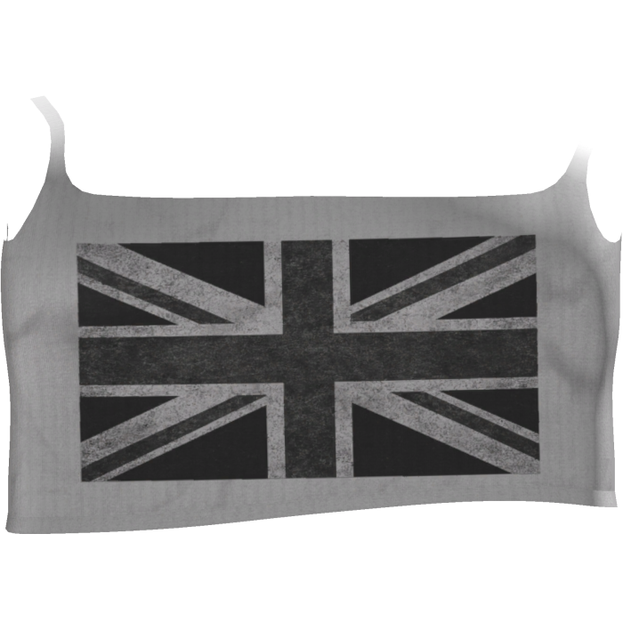 𑣲  edgy uk flag cropped tank