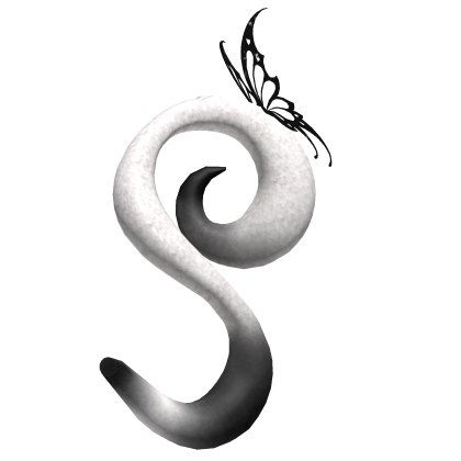 Butterfly Cat tail | White and Black