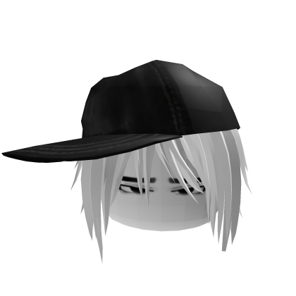 Vkei Dashie Emo White Hair Black Hat