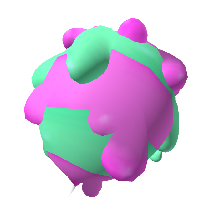Light magenta & teal slime bee abdomen / Tail