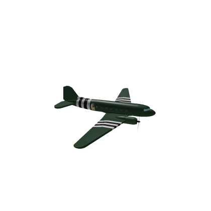 plane with parachute [AMERICAN]