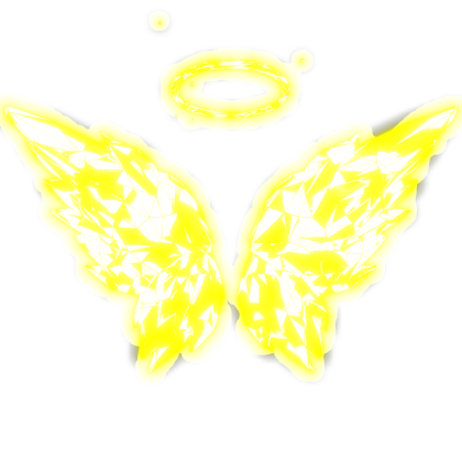 Animated Holy Wings w/ Halo - Gold Yellow
