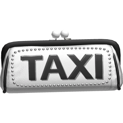 2000s McBling Classy Taxi Clutch Bag (White)