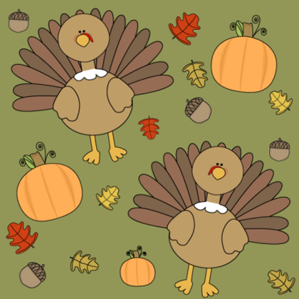 Cute Thanksgiving Turkey Background Roblox decal