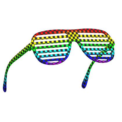 Raised Rainbow Checkerboard Scene Kid Shutters