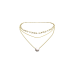 Layered Bead Necklace Gold 3.0