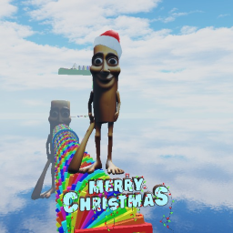 Christmas Cart Ride Into BRAINROTS!!!!
