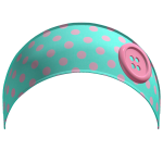 Cyan Gyaru Polka Dot Button Headband 