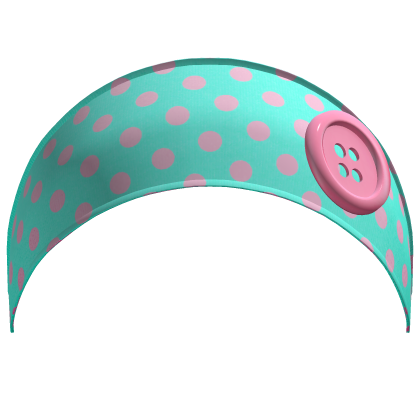 Cyan Gyaru Polka Dot Button Headband