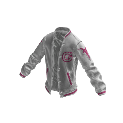 College Jacket | White Rosa