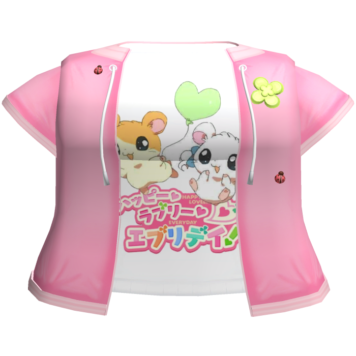 ♡ hamtaro pink clover jacket