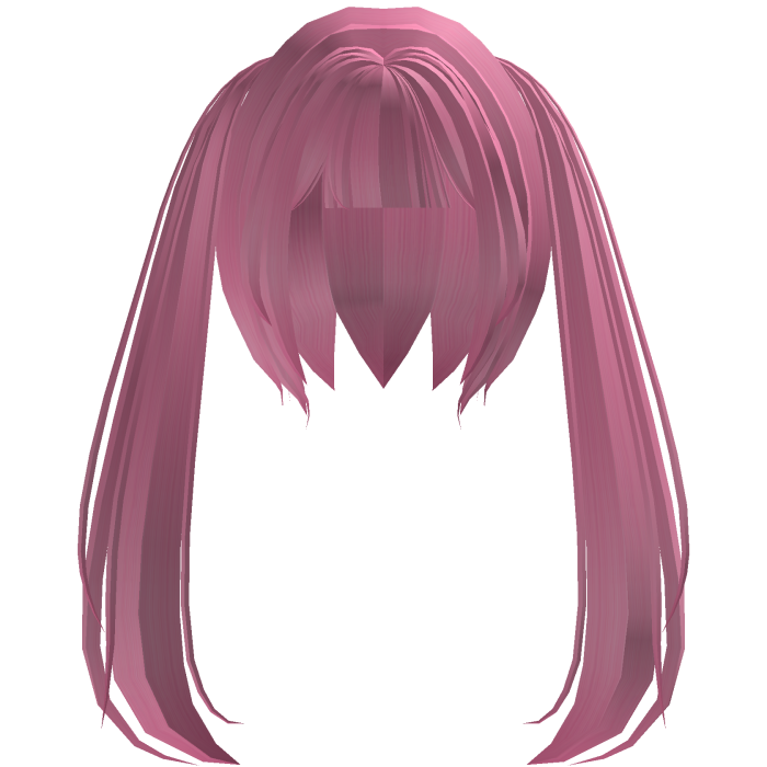 O_o cute moe long pigtails in hot pink