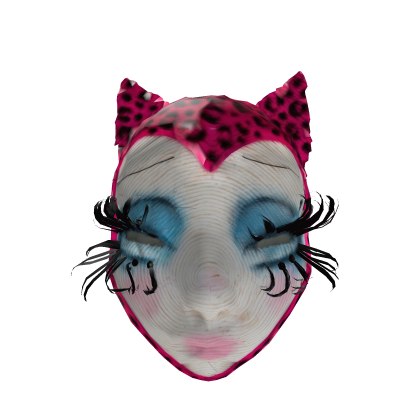 Gyrau Pink Scene Cheetah Leopard Doll Face Mask