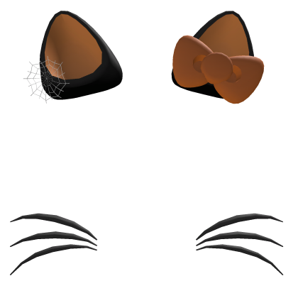 Halloween Cat Ears (Orange & Black) Roblox item