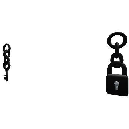 Y2K Emo Padlock & Key Chain Earrings (Black)