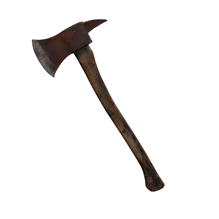 rusted axe