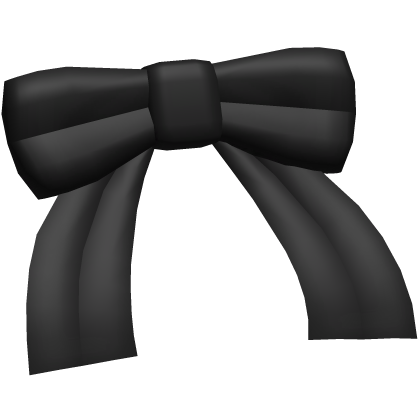 ♡꒰ cute black side bow hair clip Roblox item