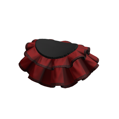 Skirt Red Layered Ruffle Velvet Mini Short Chic thumbnail