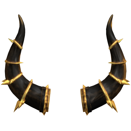 Black Gold Cyber Horns Roblox item