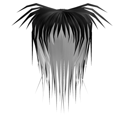 spiky white and black moe hair w pigtails