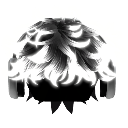 [ Glowing ] Messy Boy Hair White w/ Headphones