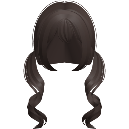 Dark Brown Wispy Fairy Shoujo Swirly Pigtails Roblox item