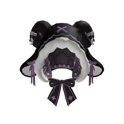 Black Sheep Hood w/ Purple Bows & Horns