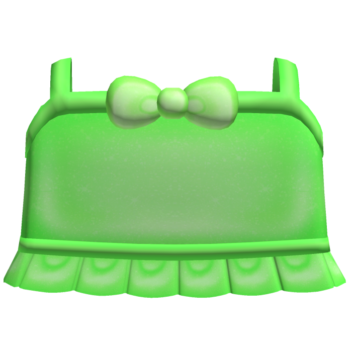 ♡ bright green tweencore bow ruffled top