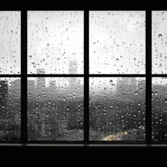 Gothic rain city window
