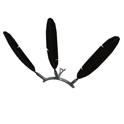 Black Tri-Feather Crest [PBR] Roblox item