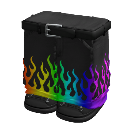 Rainbow Fire Jeans Blocky 1.0