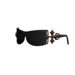 Brown X-tra Large Cross Frame Glasses