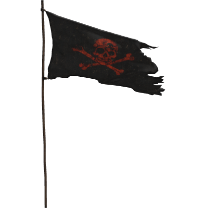 Maximalism Pirate Flag Black On Red Back thumbnail