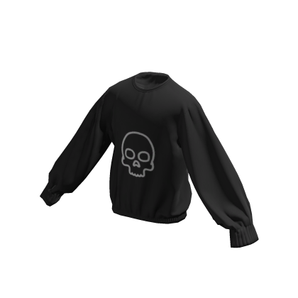 Black Outlined Skull Sweater thumbnail