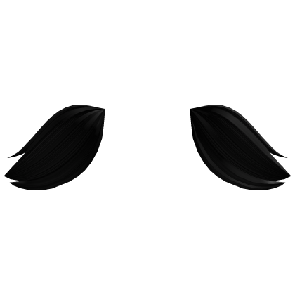 ♡ : small black kitty hair ear tufts extension Roblox item