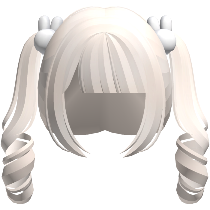 kawaii cutecore curly bunny light blonde pigtails