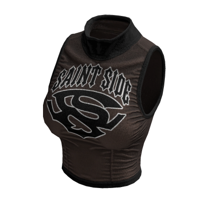 Sleeveless Y2K Top (Brown Black)