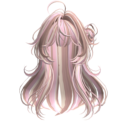 Neopolitan Cute Anime Girl Hair w/ Side Bun thumbnail