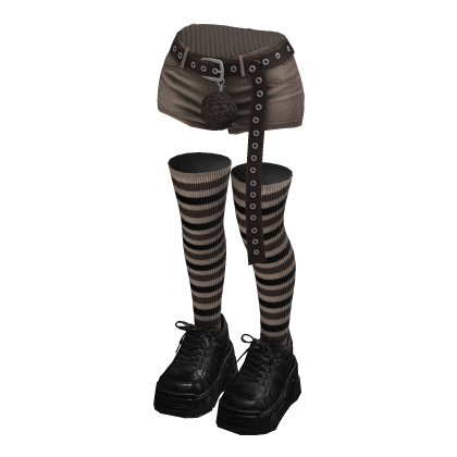 Stylish Shorts Hanging Belt (Beige Brown)