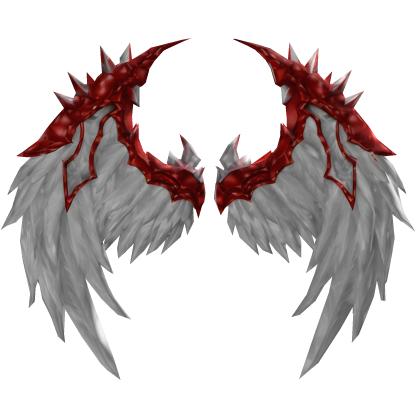Red and White Angel Wings